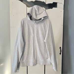 Lululemon Men’s City Sweat Full Zip Hoodie Heathered Ultra Light Grey Medium